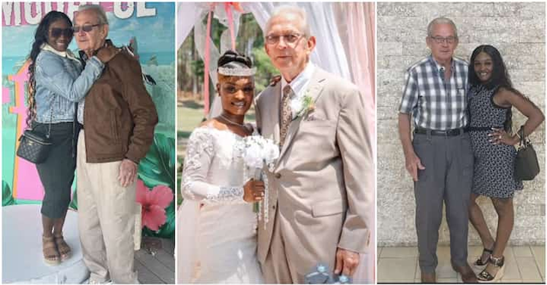 Photos Emerge as 24-Year-Old Lady Marries 85-Year-Old White Man Older Than Her Grandpa, Wants Two Kids