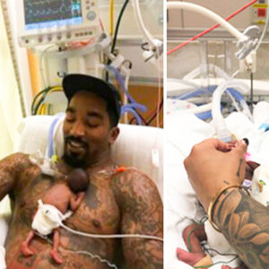 NBA Star J.R. Smith Finally Holds His Premature Baby