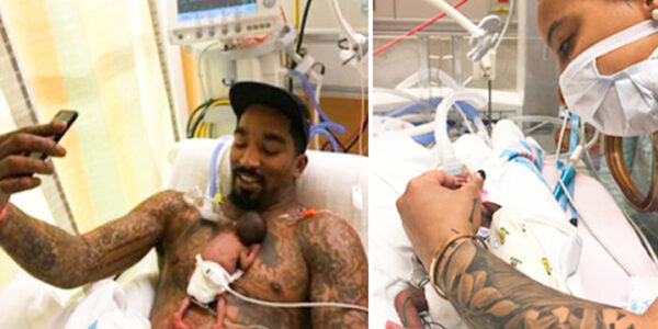 NBA Star J.R. Smith Finally Holds His Premature Baby